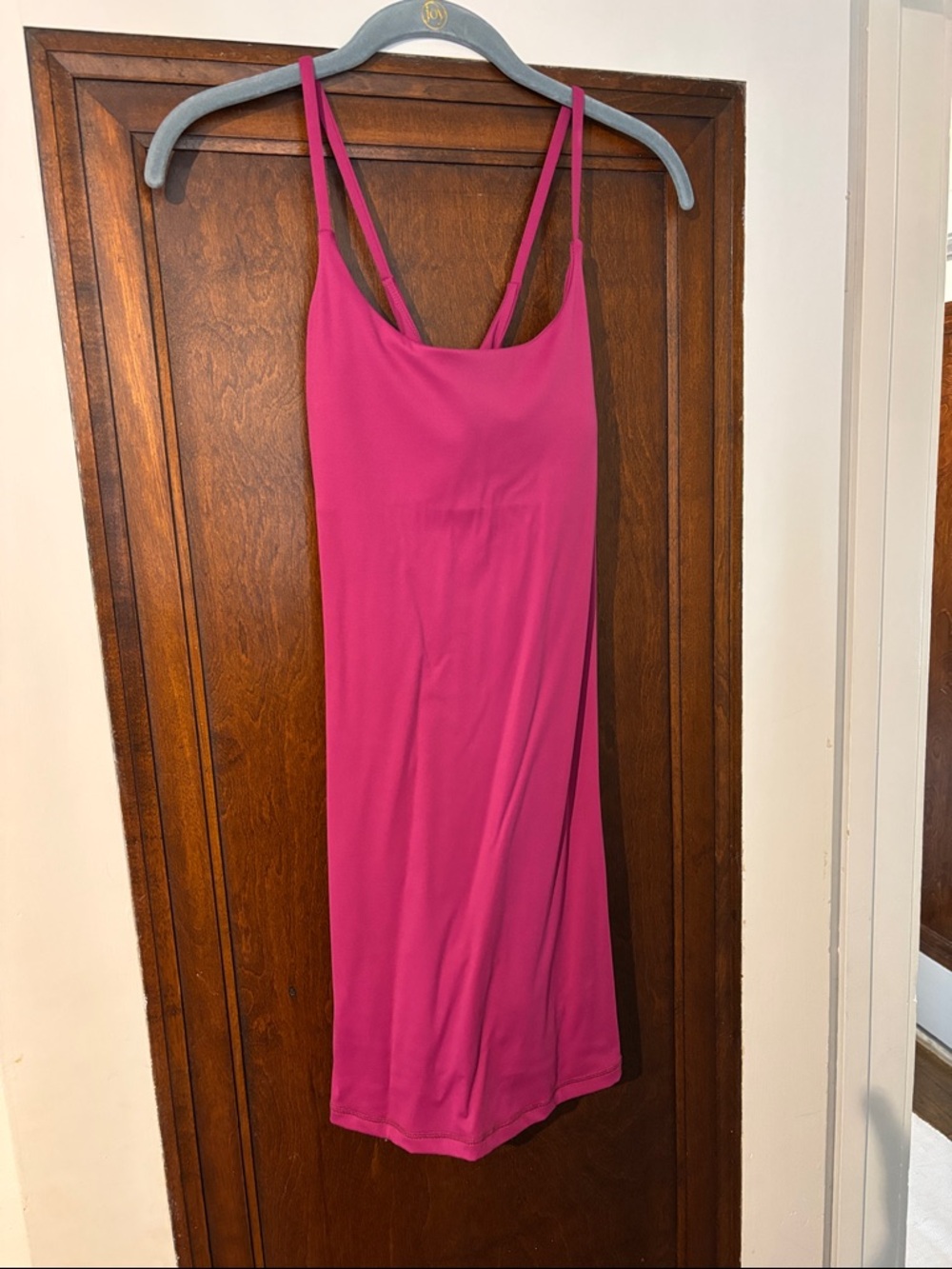 Women’s Magenta athletic Dress - built in bra and shorts with pocket